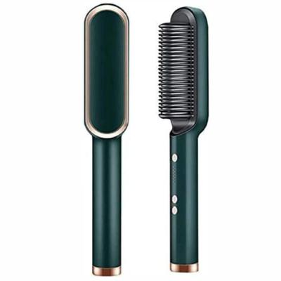 2-in-1 Hair Straightener Brush & Curling Comb