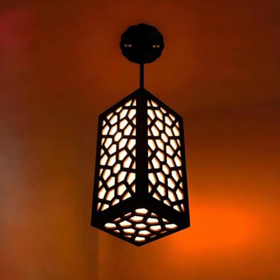 Wooden Geometric Ceiling Lamp for Home Decor