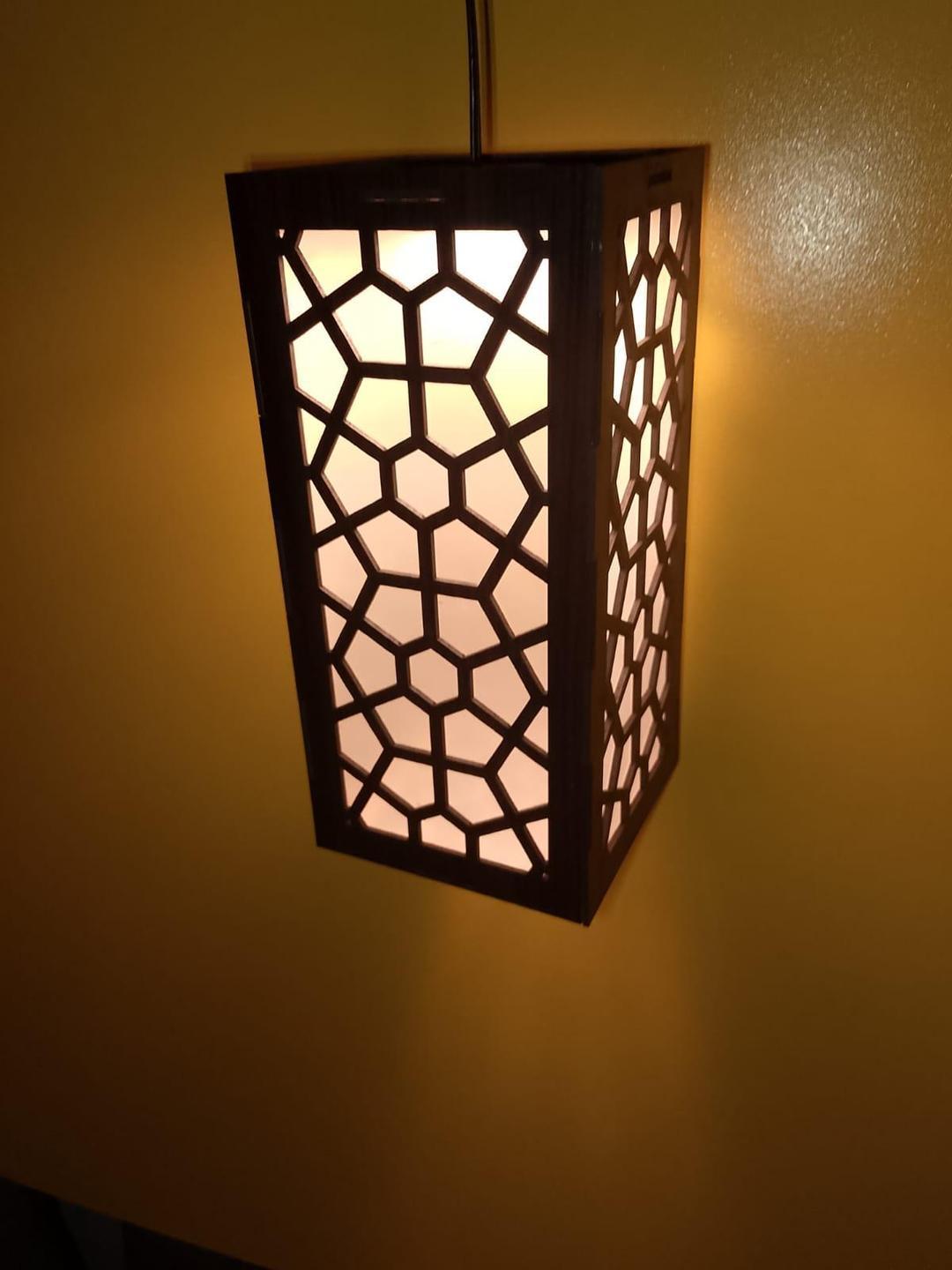 Wooden Geometric Ceiling Lamp for Home Decor
