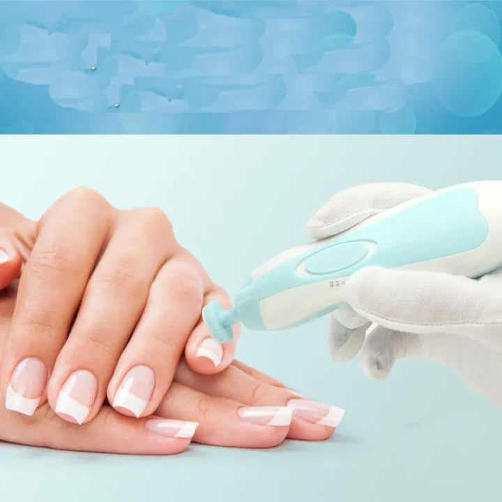 Electric Baby Nail Trimmer with 6 Grits & LED Light
