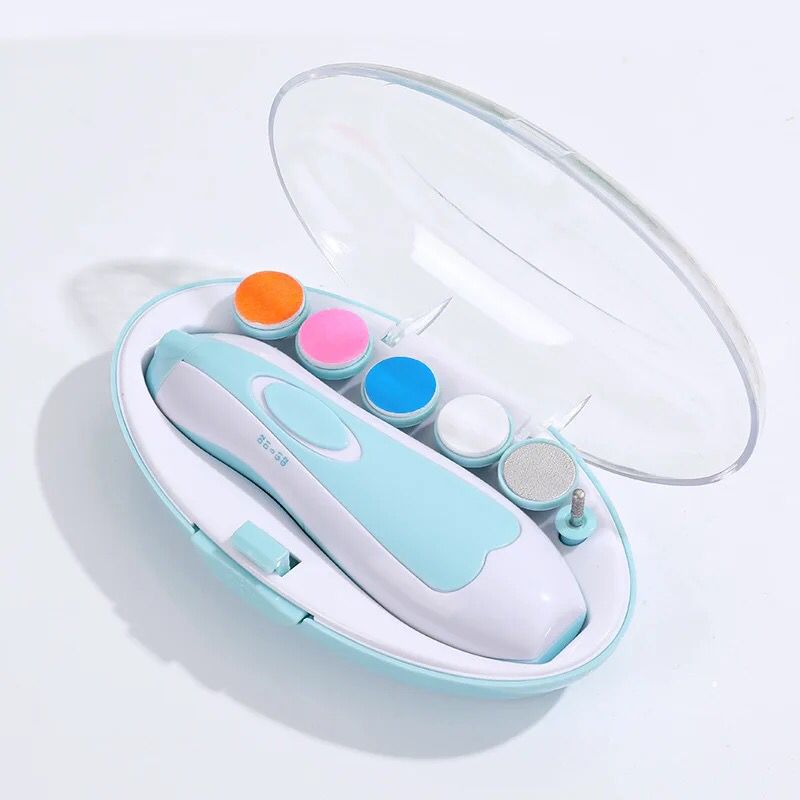 Electric Baby Nail Trimmer with 6 Grits & LED Light