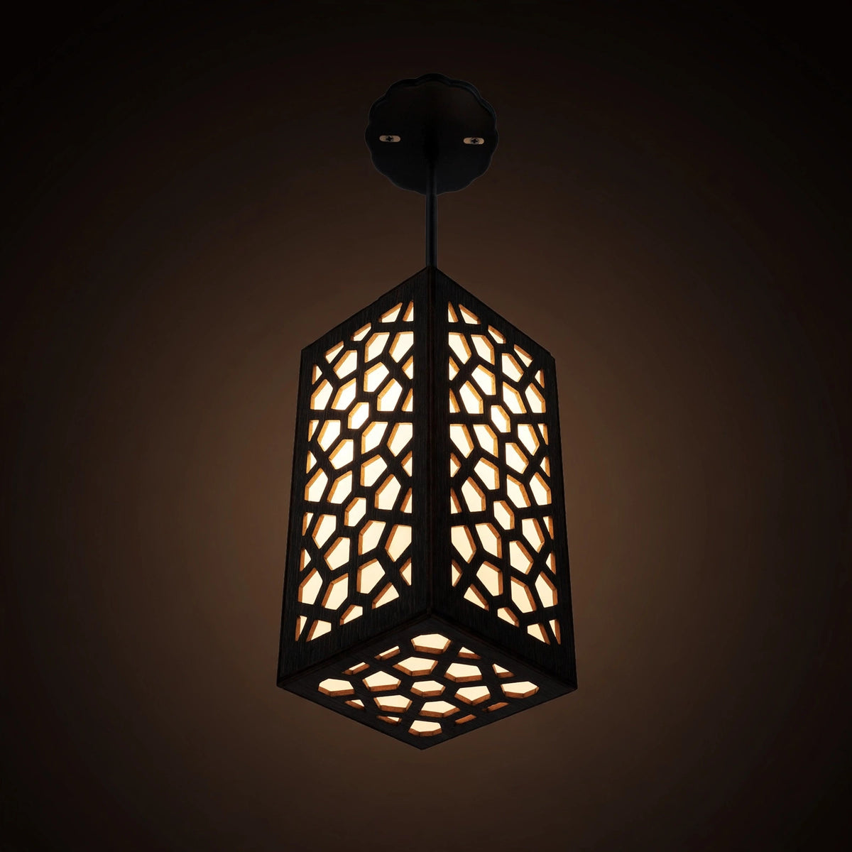 Wooden Geometric Ceiling Lamp for Home Decor