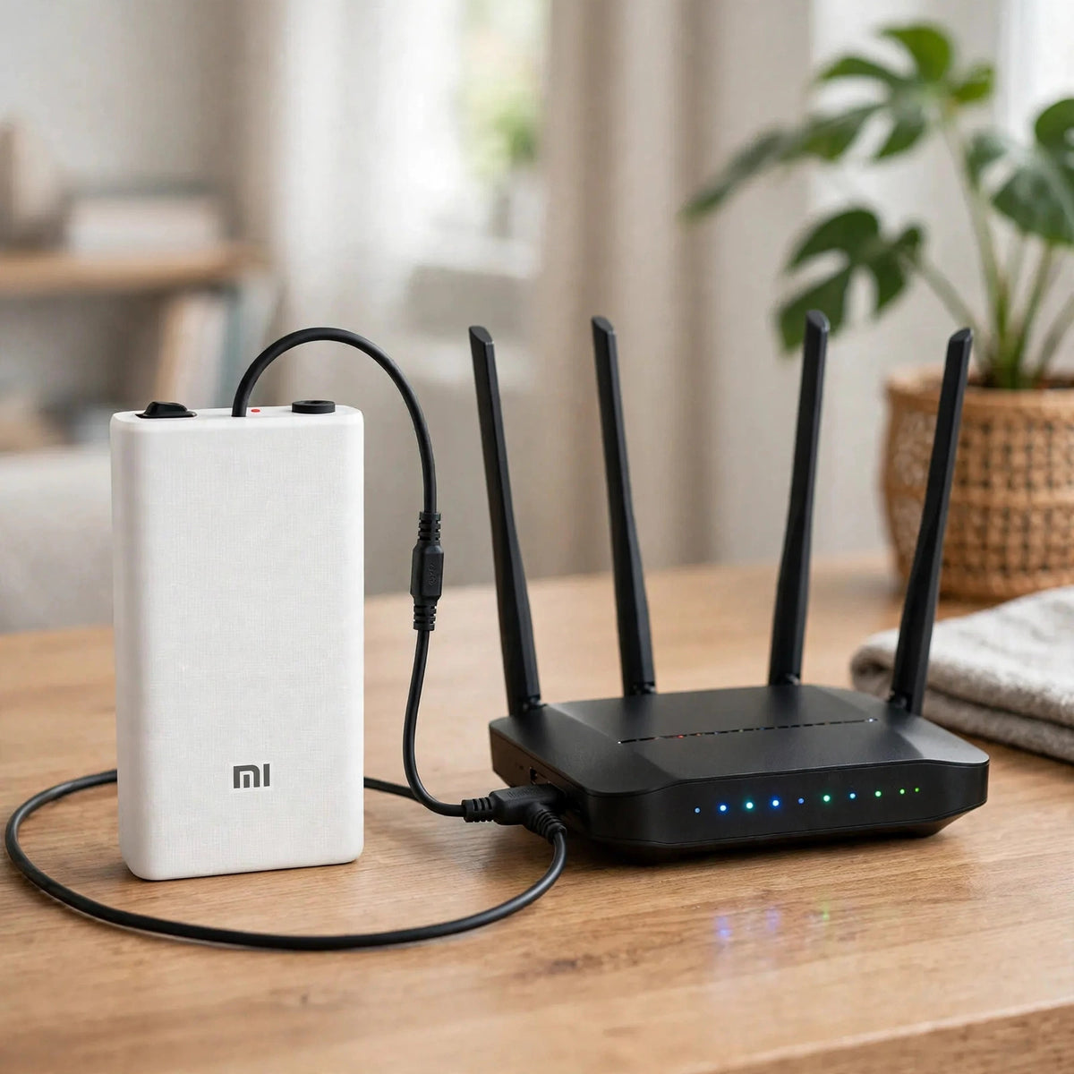 Mi Router Power Bank 20000mAh – Fast Charging with Dual USB Ports